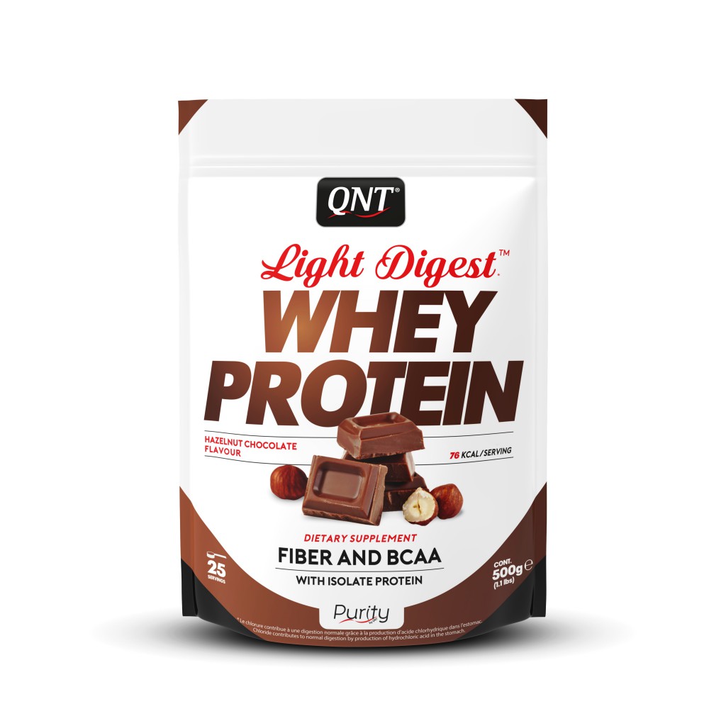 Light Digest - whey protein - Hazelnut - 500g - QNT Sport Nutrition