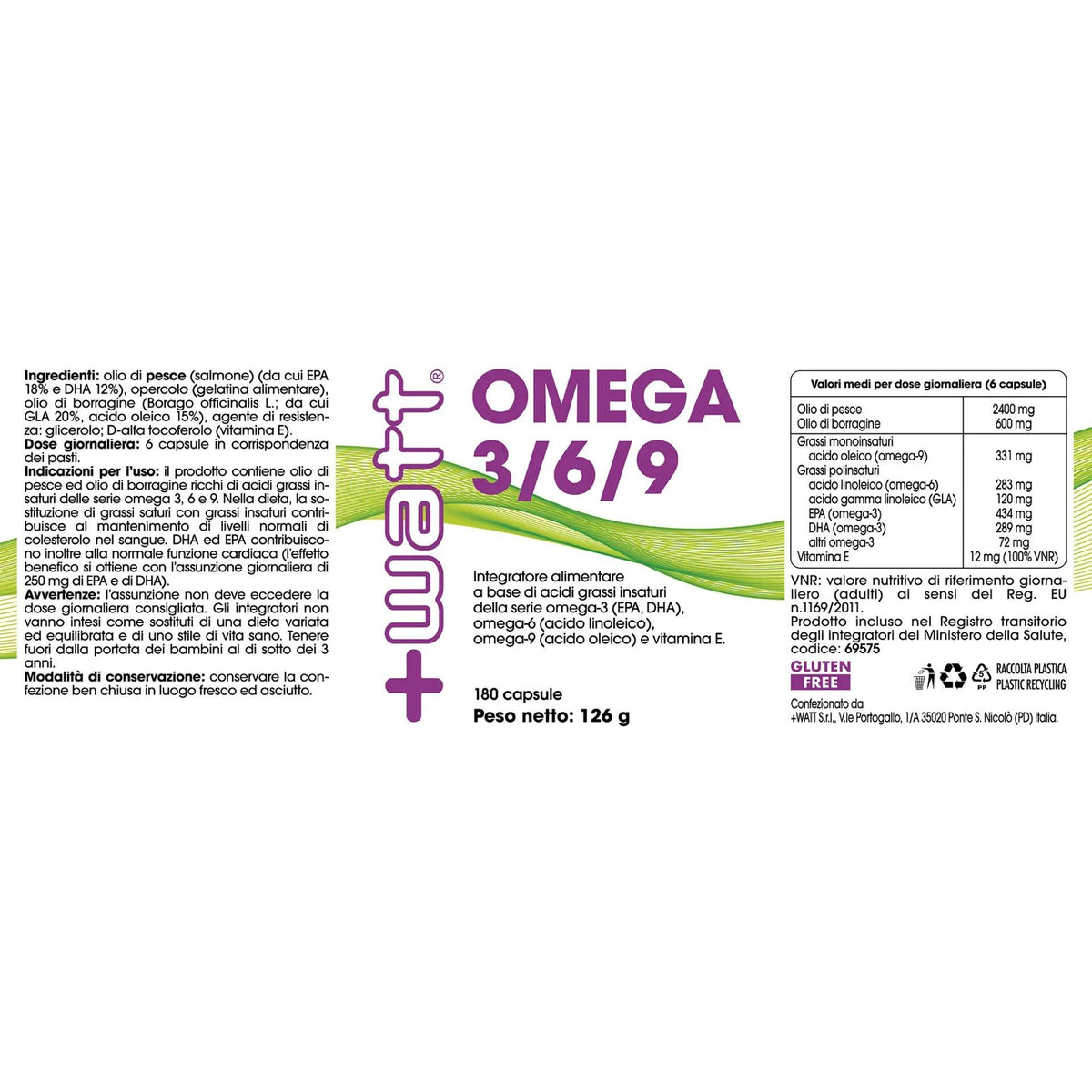 Omega 3/6/9 180cap - +WATT