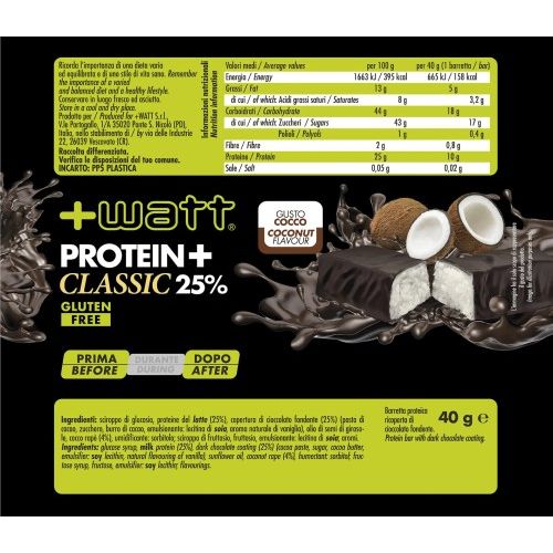 Protein+ Classic - barretta - box 24 x 40g - +WATT