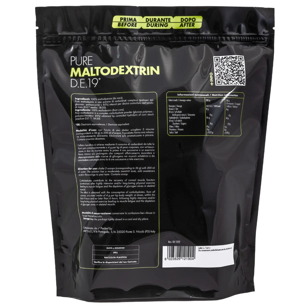 Maltodestrina - Pure Maltodextrin D.E. 19 - +WATT
