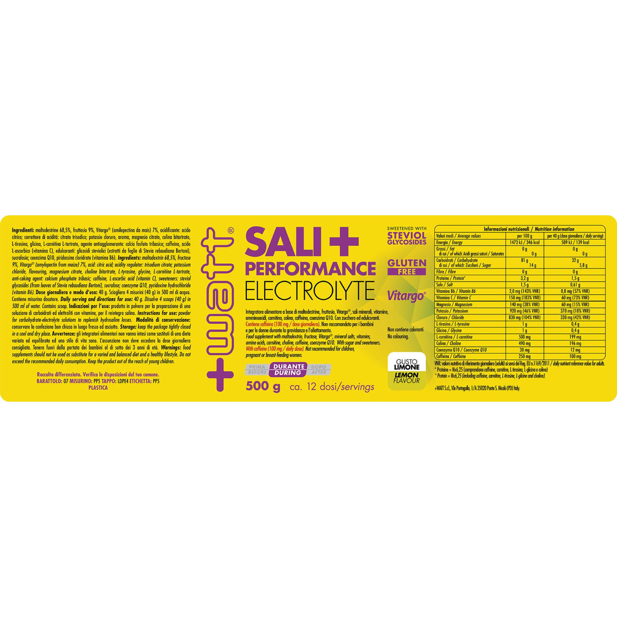 SALI+ ELECTROLYTE IDROSALINI (500G)