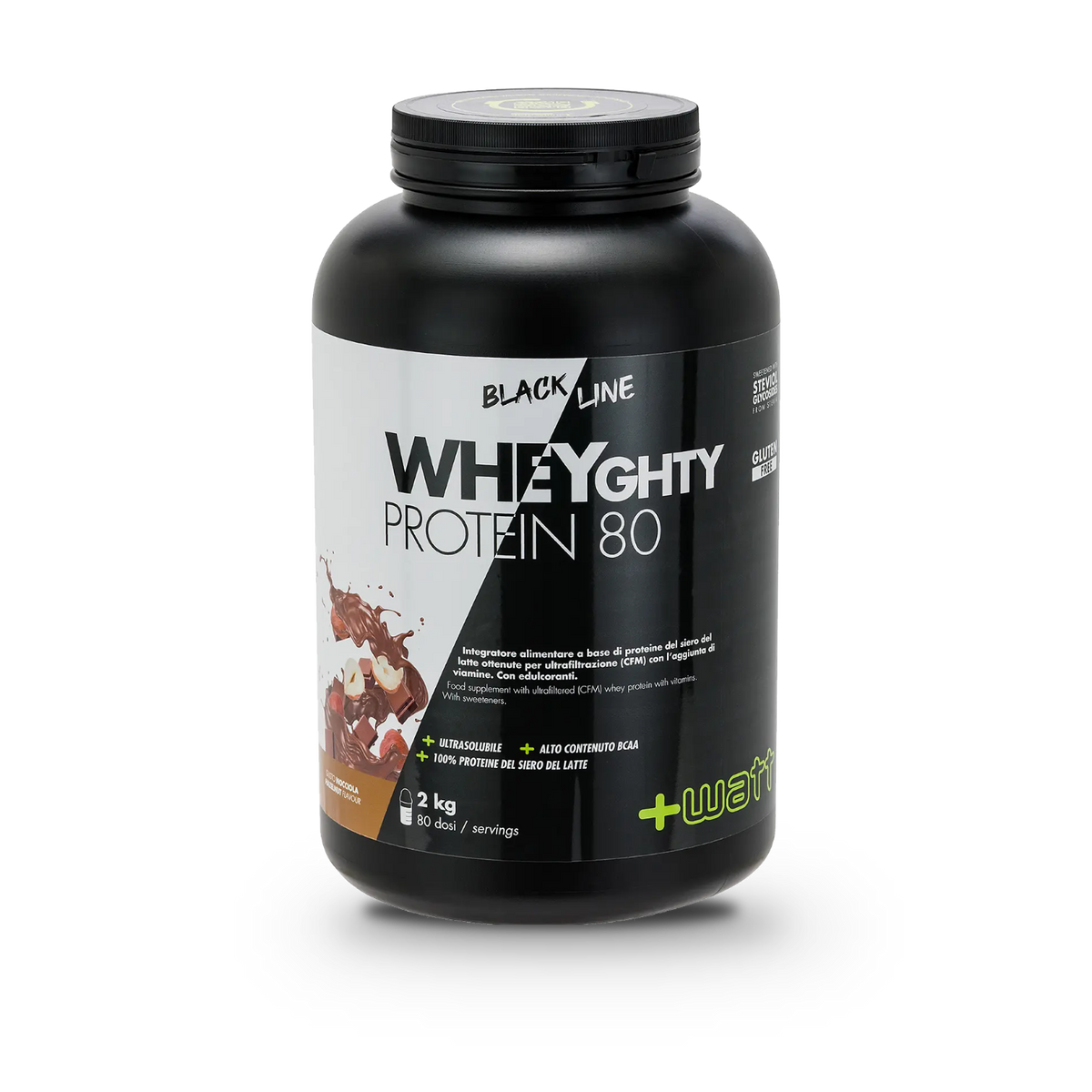Whey Protein Concentrate 80 +Watt (2 kg), Haselnuss