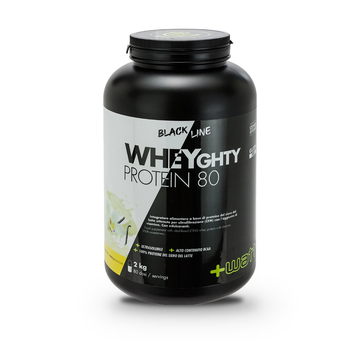 Whey Protein Concentrate 80 +Watt (2 kg), Vanille