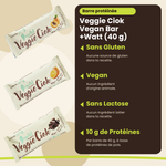 Veggie Ciok Vegan Bar +Watt (40 g), wichtigste Vorteile, französische Version